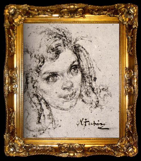framed  Nikolay Fechin Young Girl, ta009-2